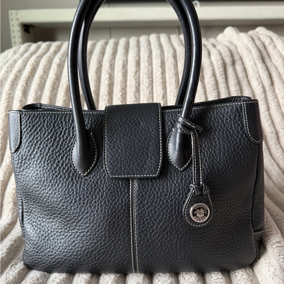 Dooney & Bourke Handbags - Dooney & Bourne Black Pebbled Grain Leather Satchel